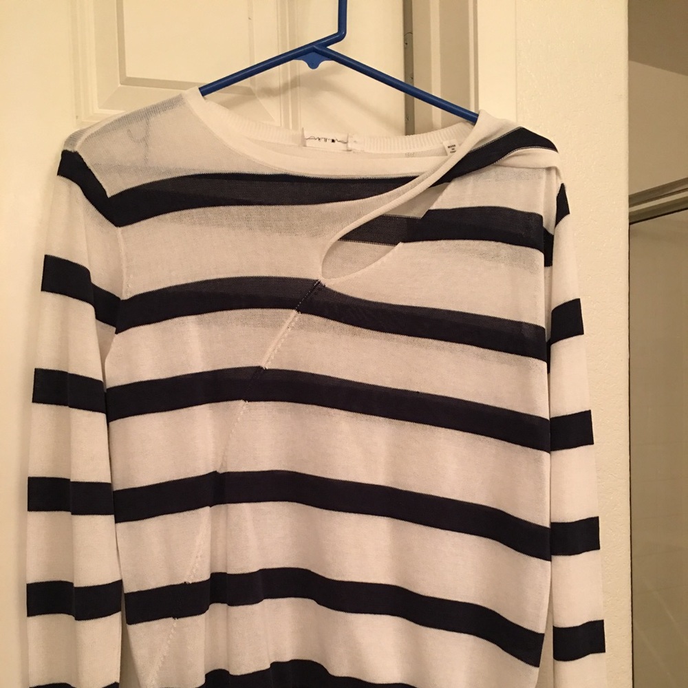 A.L.C striped navy long sleeve